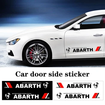 

2pcs/set Car Abarth Decal Car Door Side Stickers Accessories Body Decals for Fiat Viaggio Abarth Punto 124 125 500 Car Styling