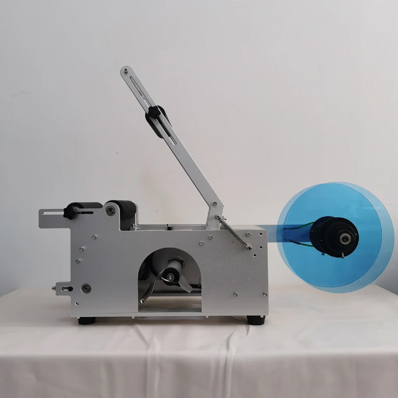 

110 В 220 В пневматическая Этикетировочная машина, клейкая наклейка, пластиковые круглые стеклянные бутылки для вина, аппликаторы, наклейки, упаковочные этикетки