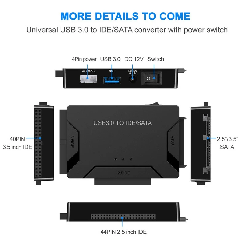 HDD жесткий диск конвертер USB3.0 SATA/IDE/SATA для 2 5 дюймов/3 дюймов внешний чехол коробка