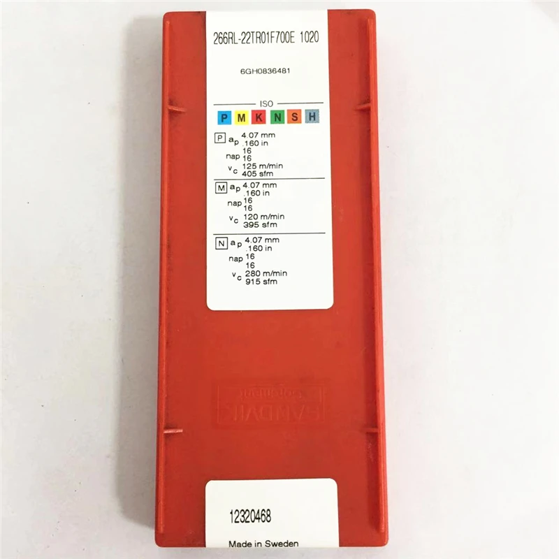 10 шт. 266RL-22TR01F700E 1020 ЧПУ твердосплавный вставки резьбовые лезвия инструменты