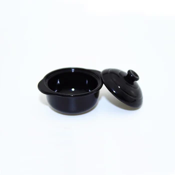 

1/12 Dollhouse Miniature Mini Resin Soup Pot Simulation Kitchen Utensils Pot Model Toys for Doll House Decor Accessories