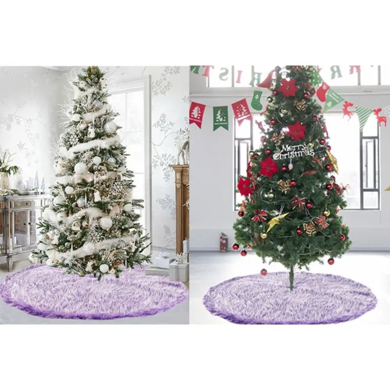 Рождественская елка юбка Декор длинный плюшевый базовый Коврик покрытие Merry Xmas домашняя сцена макет поставки D08D