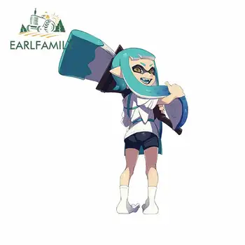 

EARLFAMILY 13cm x 9.1cm For Octobrush Splatoon Graffiti Car Sticker Waterproof Decal Fashion 3D Vinyl Material For JDM SUV RV