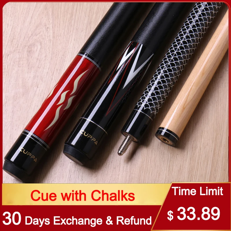 2018 Cuppa HS Pool Cues Stick 13mm/11.5mm/10.5mm/ Tip Billiard Cue with 2 Chalks China