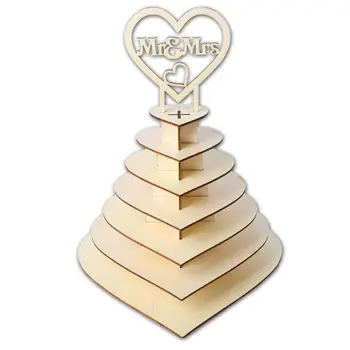 

7 Tiers Heart Shape Personalised Mr & Mrs Ferrero Rocher Pyramid Wedding Chocolate Dessert Candy Display Stand