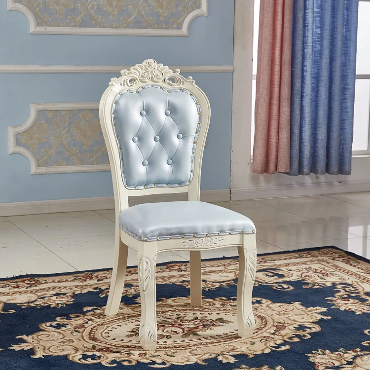 Королевский столовый стул резная древесина домашний ресторанный стул из мягкой искусственной кожи Американский Стул Для отдыха мебель B554 - Цвет: k