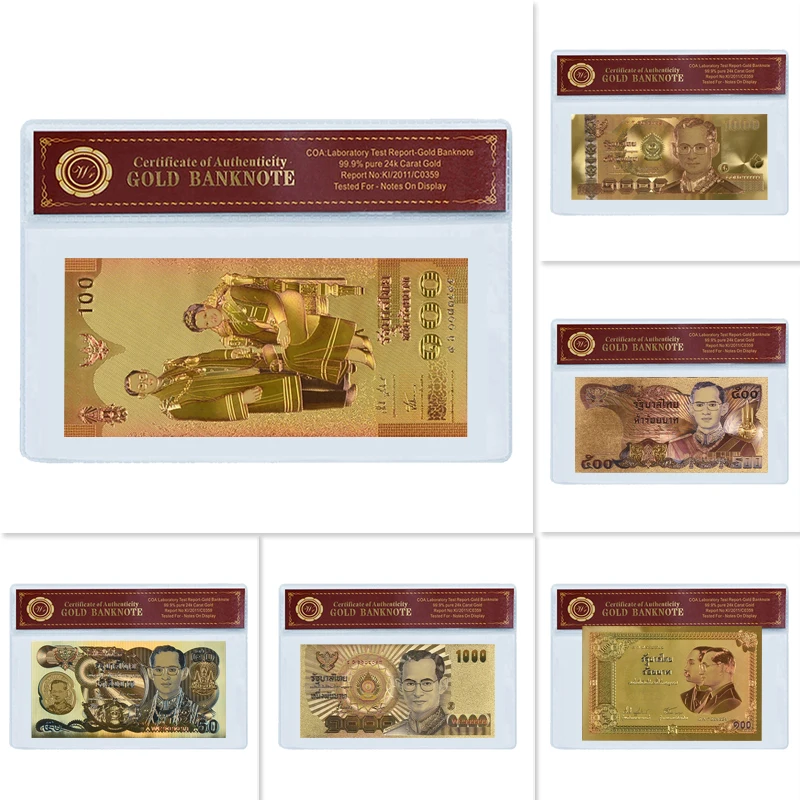 Wr Thailandia 24K Banconote In Lamina D'Oro Con Banconote Album 1000 Banconote Finte Banconote Collezione Di Banconote Per Regalo Aziendale Dropshippi