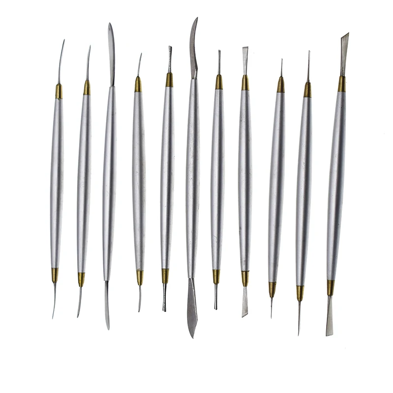 

Pottery Sculpting Tools Italian Refined Stainless Steel Professional Sculpture Clay Soft for Modeling Plastic Polymorph Tool