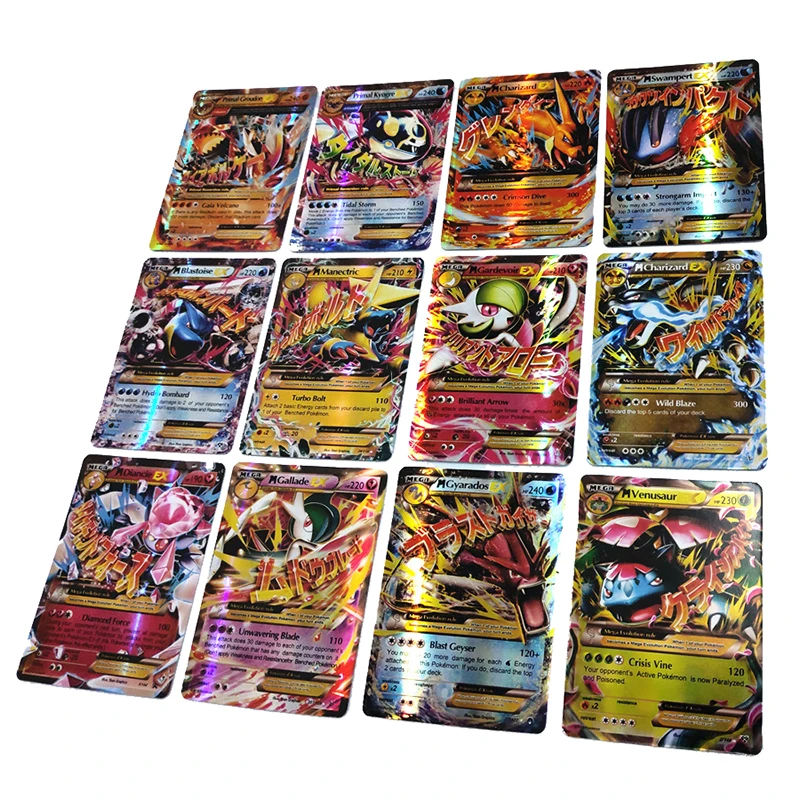 TAKARA TOMY Pokemon 60 100 200 шт GX EX MEGA Cover Flash Card 3D версия SUN MOON LOST THUNDER Cards Коллекционные Подарочные детские игрушки