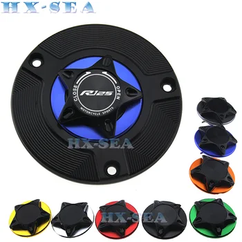 

Motorcycle Accessories Gas Fuel Tank Cap Cover CNC Aluminum for YAMAHA YZF R125 YZF-R125 R 125 2008-2019 LOGO R125