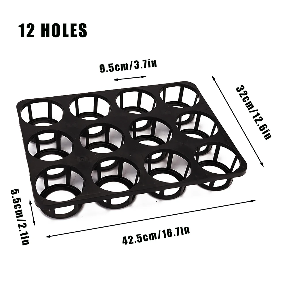 4 PCS Plate Nursery Pots 12/15 Holes Plastic Greenhouse Cell Seed Starter Tray For Planting Seedlings Propagation Germination