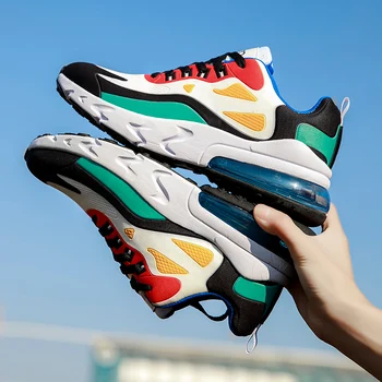 

Vodka Men Running Shoes Breathable Mesh Outdoor Sports Shoes Air Cushion Colorblock Sneakers Zapatillas Hombre Jogging Trainers