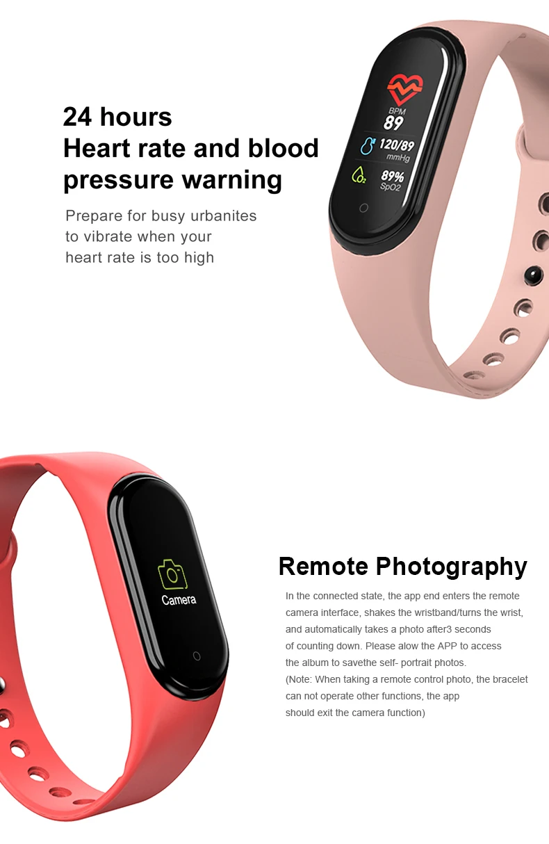 2022 Measurable Body Temperature M4Pro Smart Band Sport Wristband Fitness Blood Pressure Bluetooth Smart Watch Fit Men Women Kid
