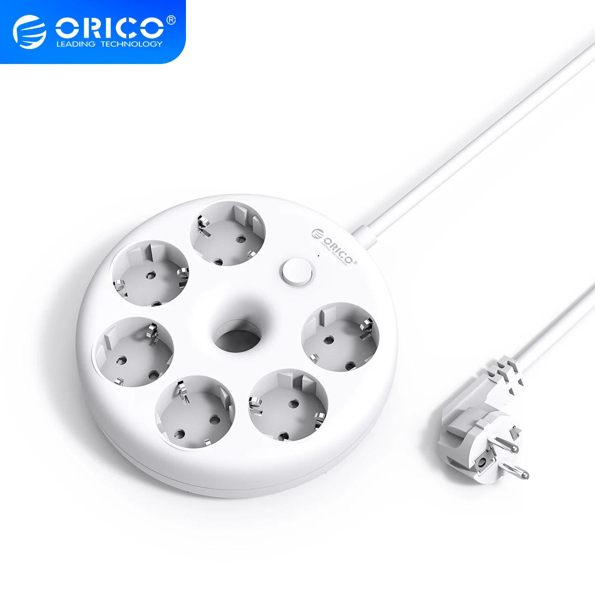 ORICO – multiprise électrique 6AC, avec câble d'extension de 1.5M, Protection contre les surcharges, pour le bureau et la maison