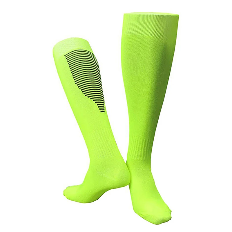 Топ!-мужские и женские футбольные носки утолщенные дышащие впитывающие пот футбольные тренировочные носки выше колена флуоресцентные