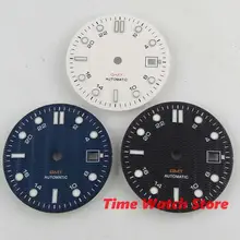 Часы с циферблатом 31 мм, мужские часы с белым, синим, черным, бежевым циферблатом, светящиеся знаки, подходят 2813 ETA 2824 2836 Miyota 8215, движение D167