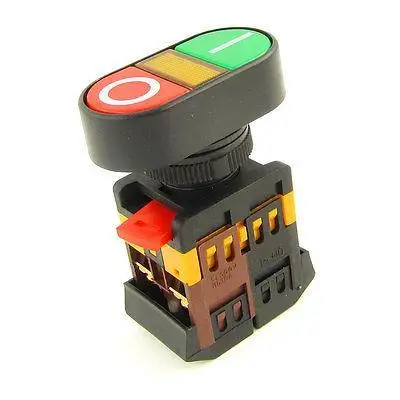 

Yellow Light Indicator Lamp 1NO 1NC I/O Momentary Pushbutton Switch 660V 10A