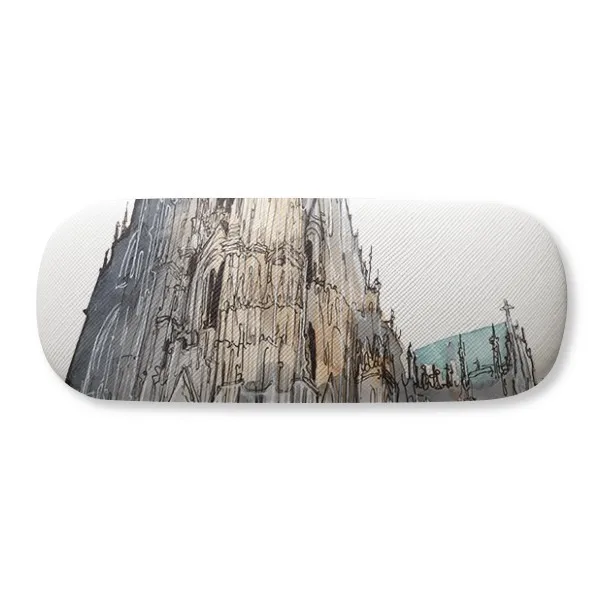 

Cologne Cathedral in Cologne Germany Glasses Case Eyeglasses Clam Shell Holder Storage Box