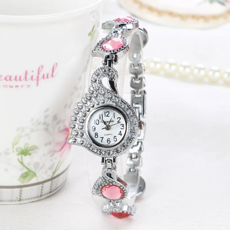 

New Arrival Elegant Dress Ladies Rhinestones Analog Watches Luxury Quartz Women Bangle Bracelet watches relogio Feminino