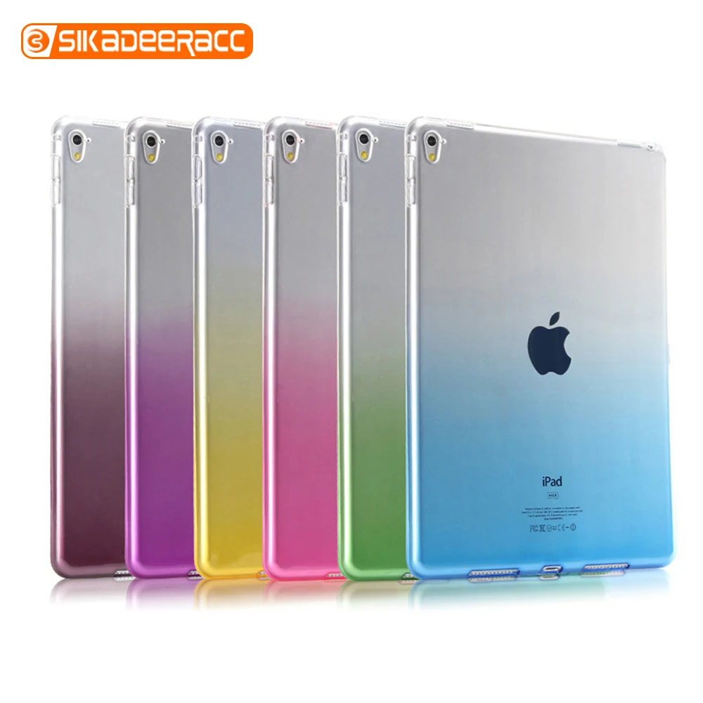 

Soft TPU Gradient Clear Cases For iPad Air 1 2 Mini 1 2 3 4 Transparent Dustproof Simple Full Coverage Shell Shockproof Covers