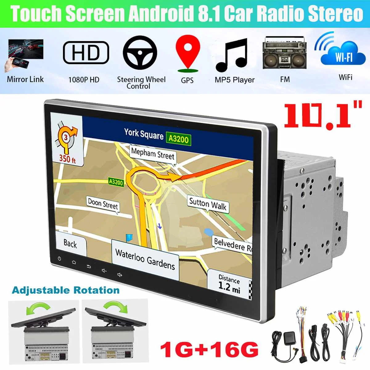 

10 inch Car Radio Multiple vision 2 Din Car Radio bluetooth Car Player Navigation Machine Android 8.1 16G Memory