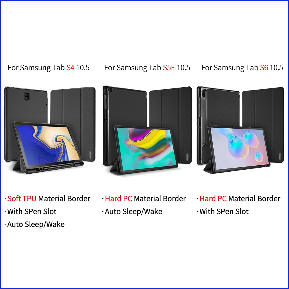 Продажа Флип чехол для samsung TAB S4 10,5 SM T830 SM T835 S6 S5E 10,5 SPen держатель слот защитная Подставка Авто спящий чехол планшет сумка