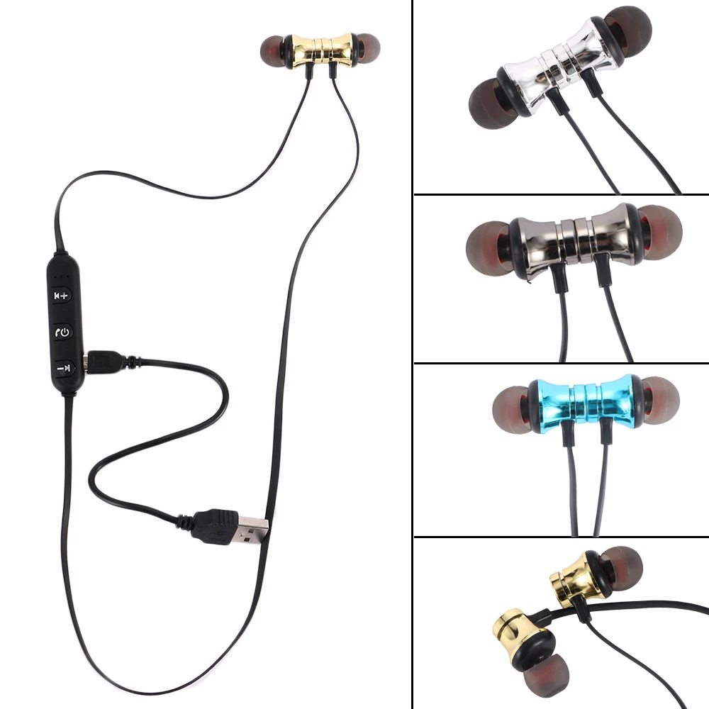 Магнитные беспроводные Bluetooth наушники 1 шт. Спортивная Музыкальная гарнитура с