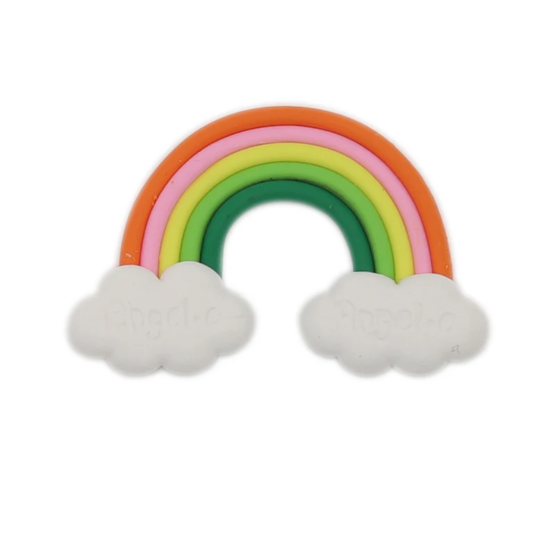 10pcs/Lot 55*38MM Kawaii Soft Clay Rainbow Cabochons Handmade Resin Material DIY Hair Bow Microlandschaft