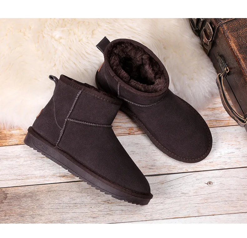 Новинка года; ботинки в австралийском стиле; зимние ботинки из натуральной кожи на меху; женские зимние ботинки наивысшего качества; теплые ботинки; botas mujer