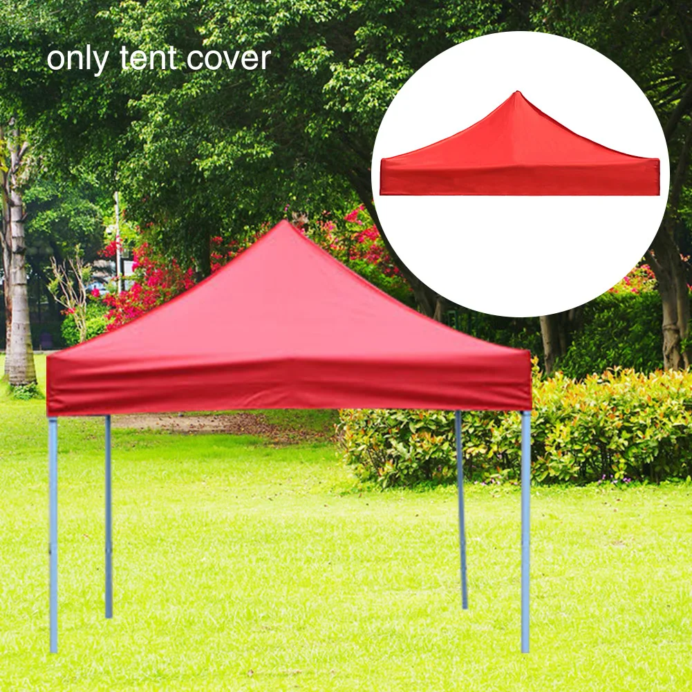 Уличный тент шатер Складная прочная палатка ткань переносной навес Топ аксессуары для патио Оксфорд ткань покрытие водонепроницаемый навес - Цвет: Красный