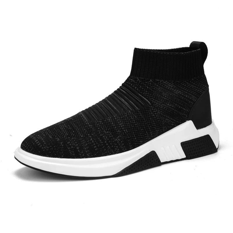 

2020 Fashion Socks Casual Shoes Men chaussure homme comfortable Sneakers High Top Men Breathable Shoes Slips on tenis masculino