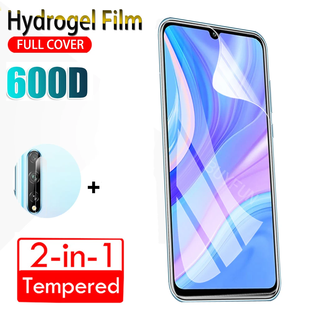 2-в-1 мягкая Гидрогелевая пленка защита для экрана объектива камеры Huawei Y9 2019 Y9s Y8p
