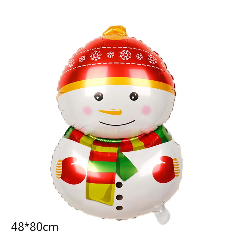 1 шт. воздушные шары с рождественской фольгой, Санта-Клаус, снеговик, глобус, Рождественский олень, пингвин, воздушные игрушки, рождественские украшения для дома, год - Цвет: SP018B21