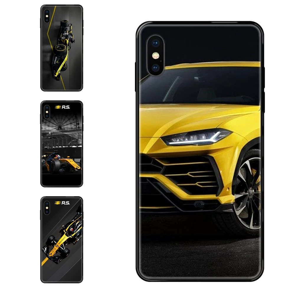 Black Soft Cool Best Cover Case Hot Renault Rs Car Transparent TPU Features For Galaxy S5 S6 S7 S8 S9 S10 S10e S20 edge Lite | Мобильные