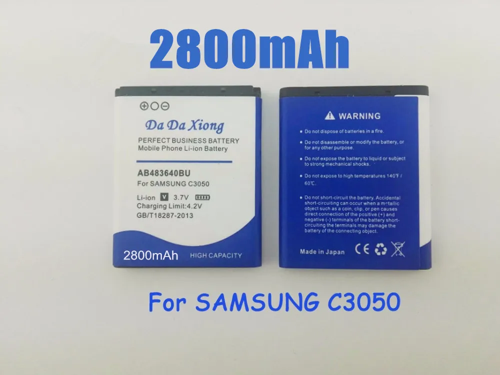 2800 мАч AB483640BU батарея для Samsung J600 J608 C3050C S7350C F619 C3050 E740 E748 F110 F118 G618 L600 L608 B3210 M519|battery for
