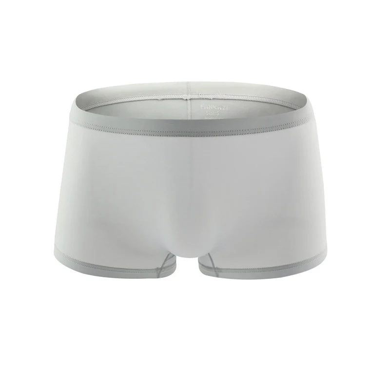 6PCS Sexy Male Underwear Solid Ice Silk Breathable Soft Simple Style Man Boxers U Pouch Cueca Calzoncillos Underpants Trunks