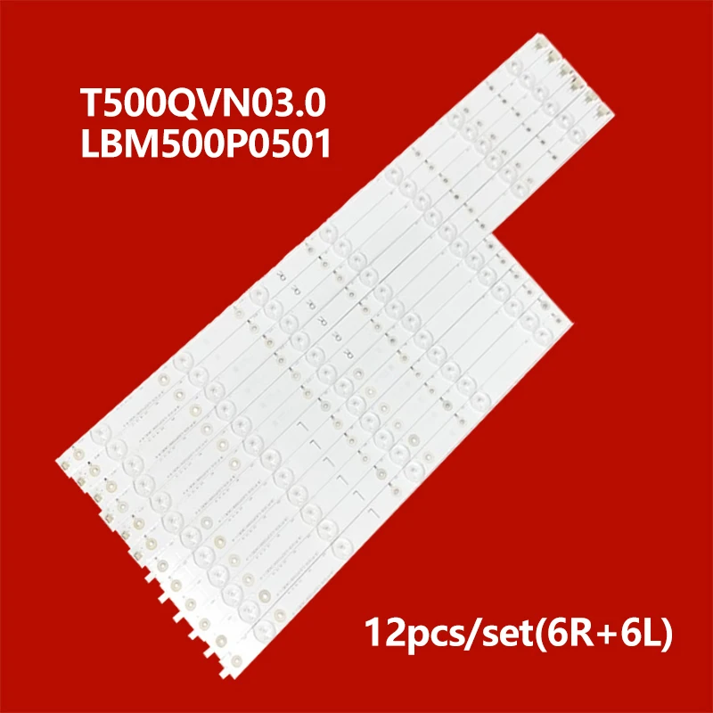 100% новый 12 шт/комплект светодиодный полоски для INSIGNIA 50 ТВ NS 50DR710NA17 T500QVN03.0 LBM500P0501 FJ 2