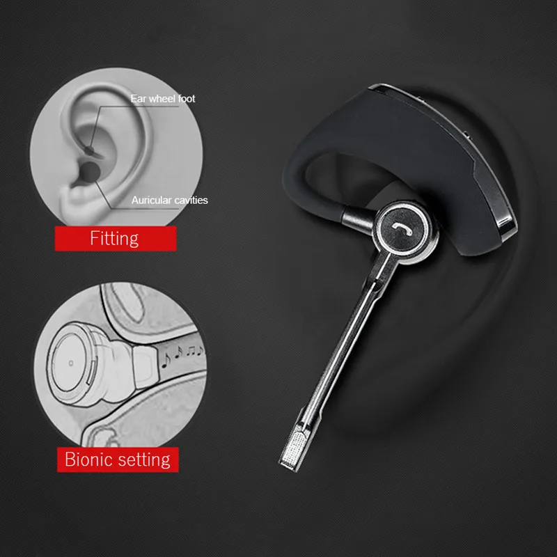 Bluetooth V4.1 V8S Business Bluetooth Headset Wireless Earphone Car Phone  Handsfree MIC Music for IPhone