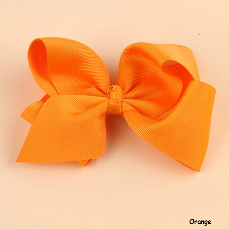 orange 1 шт. бантик из тесьмы для волос заколка в виде цветка головной убор аксессуары оранжевый розовый зеленый желтый белый черный головной убор - Цвет: orange