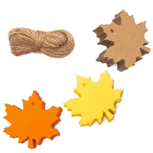 150 Pcs Fall Gift Tags Maple Leaves Favor Paper Tags Favor for Autumn, Thanksgiving,