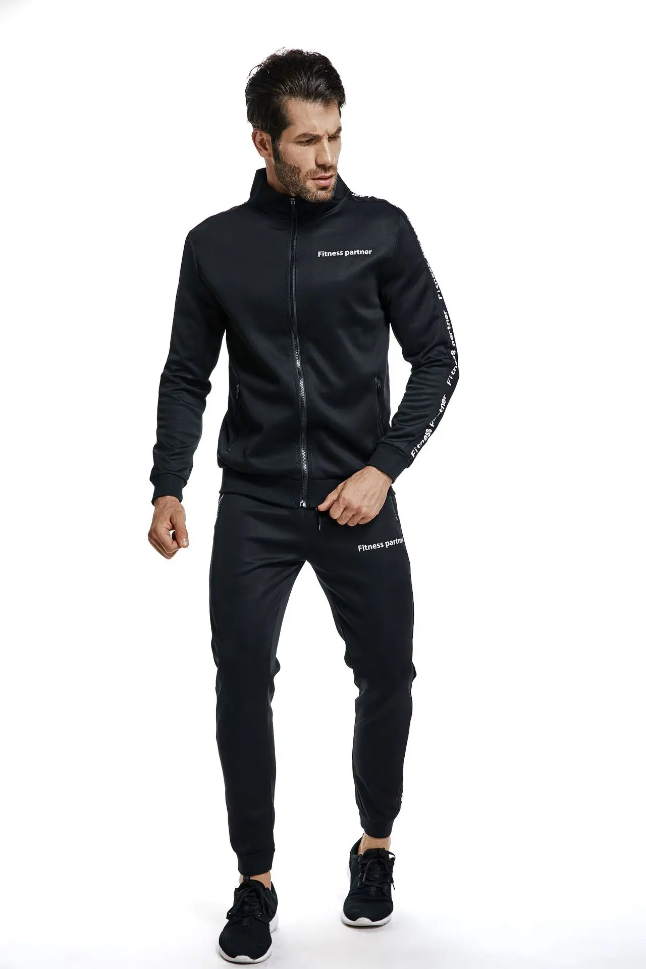 

Spring New Style Muscle Fitness Partners Thin Sports Casual Running Cardigan Coat Men's Training Slim Fit Hoodie