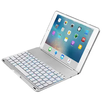 

Keyboard Case for iPad 9.7 inch 2018/2017,iPad Air Hard Shell Case with 7 Colors Back-lit Wireless Bluetooth Keyboard Cover for