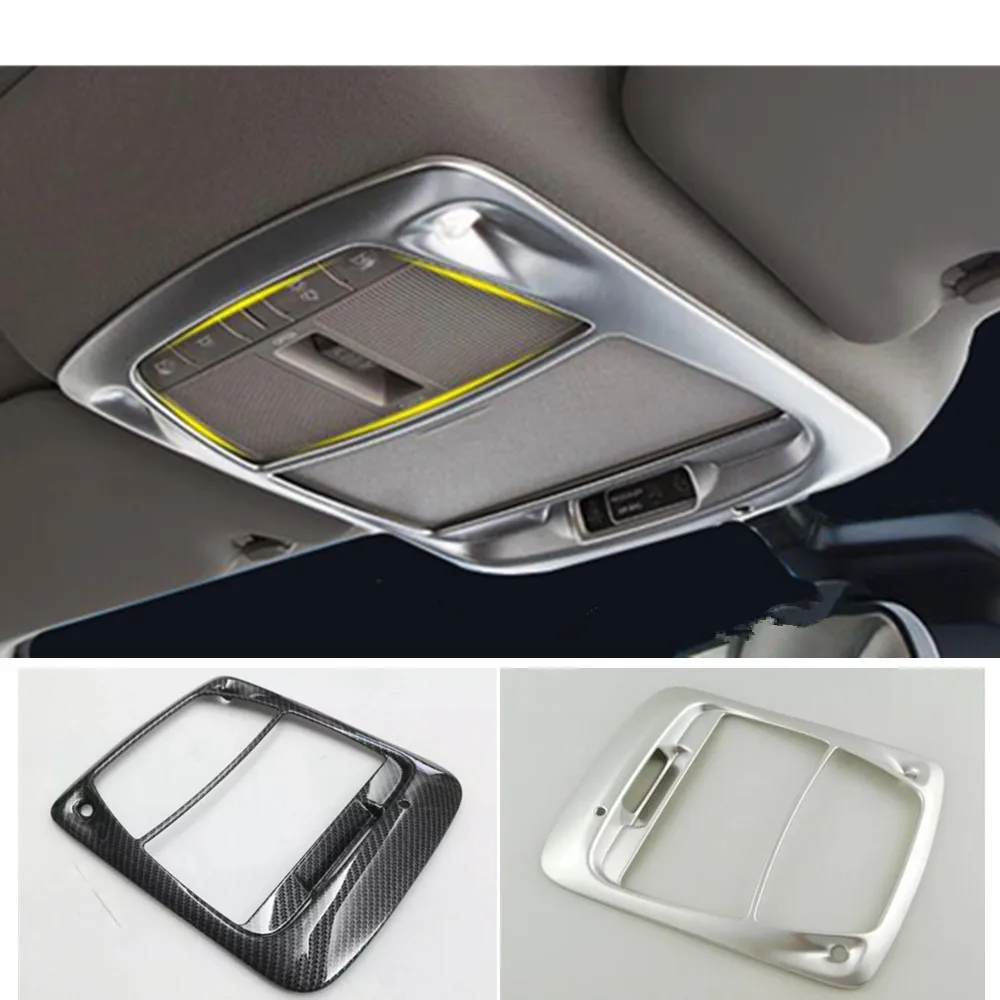 

Car ABS Chrome/Carbon Fibre Front Inner Head Read Reading Switch Light Lamp Frame Trim For Renault Kadjar 2016 2017 2018 2019