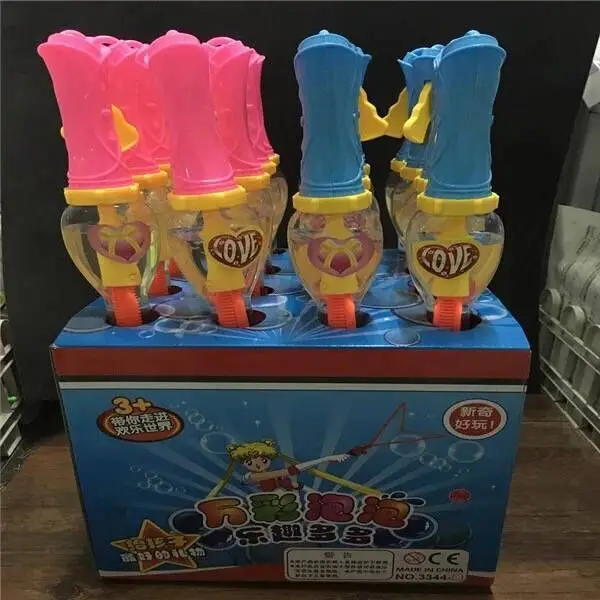 Spring Square Stall Hot Selling Toy New Style 46cm Western pao jian Cartoon Bubble Wand Children Bubble Water