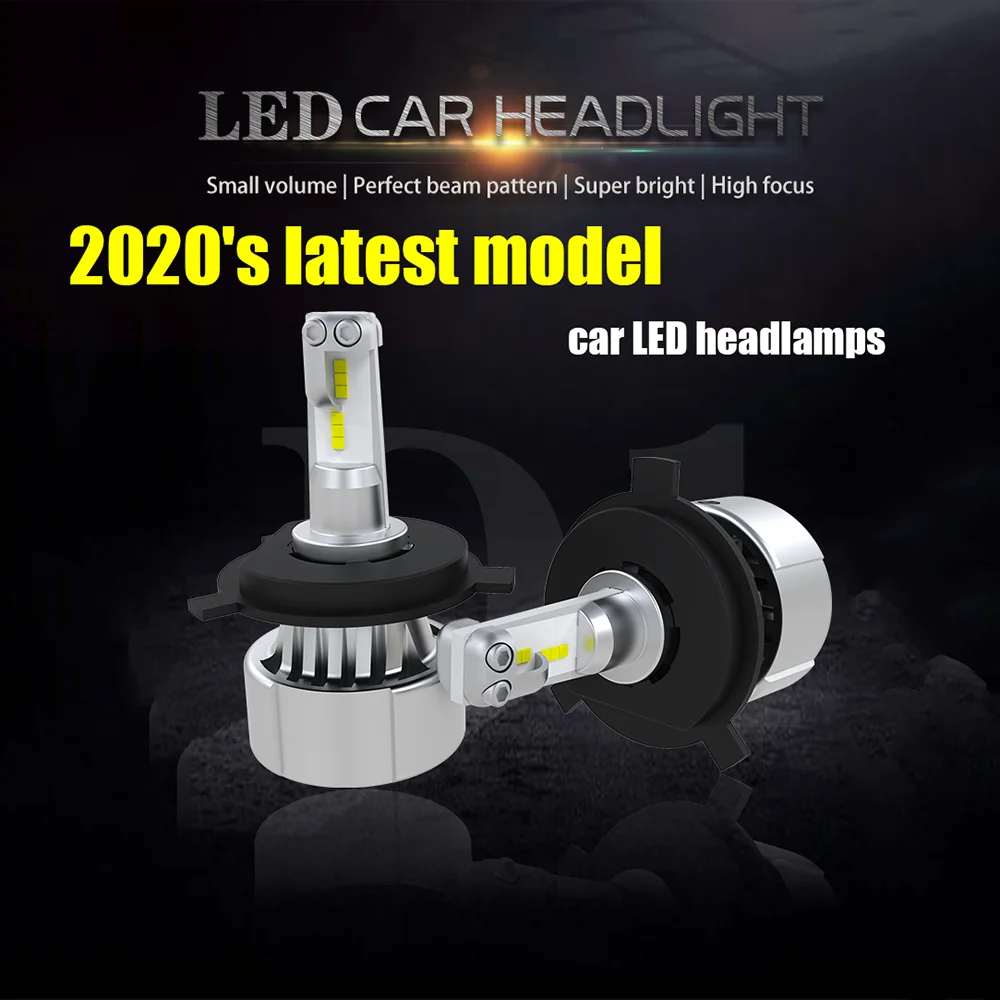 Новая модель 2020's mini canbus lampada H4 H7 светодиодный автомобильный фонарь 7200LM 6000K Лампа