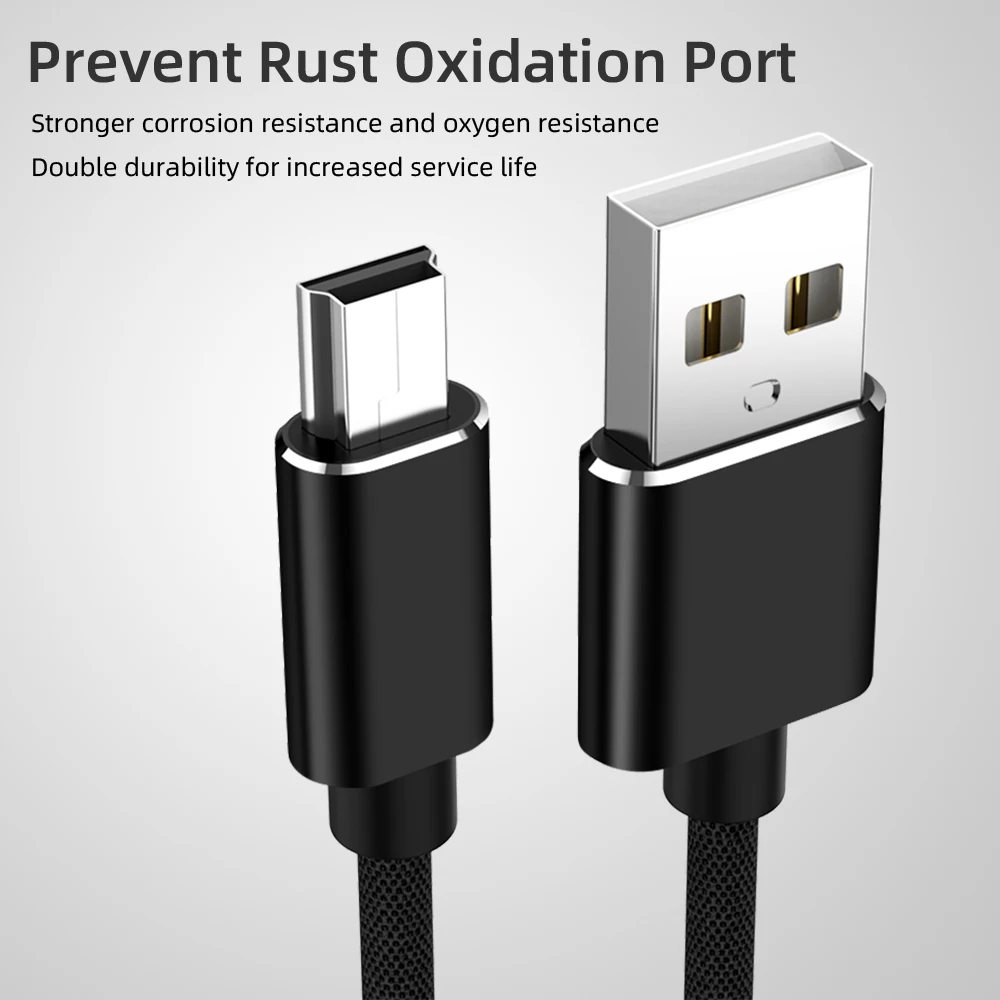 Robotsky Mini USB кабель мини-usb для быстрой зарядки USB кабель для передачи данных для MP3 MP4 плеер Автомобильный видеорегистратор gps цифровая камера HDD Mini USB