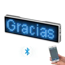 Badge numérique LED Rechargeable, étiquette nom, marque de commerce, panneau de messages défilants, pour réunion de fête