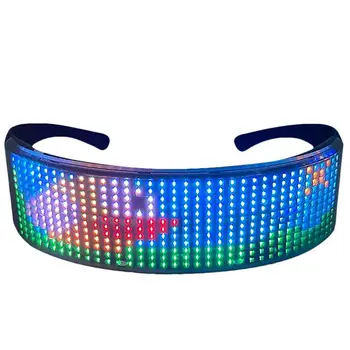 

APP Flash Eyeglasses Frame Colorful Luminous Glasses LED Sunglasses APP Eyeglasses for Party Festival Bar Night Club