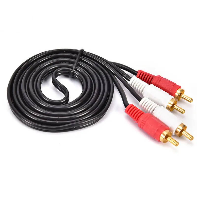 Новый аудиокабель 2RCA папа-2RCA папа для ноутбука HDTV DVD VCD усилитель 2 8 м |