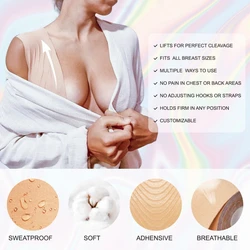 Non-marking Invisible Nipple Stick Elastic Cloth Tape Lifting Wedding Thickened Breathable Dress Open Back Strapless Underwear
